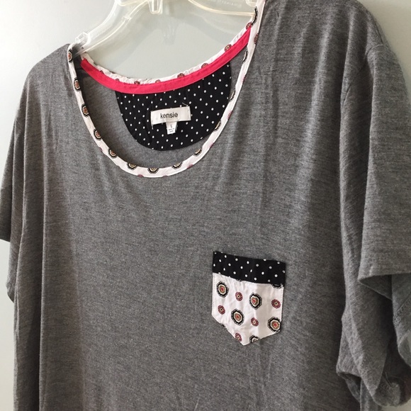 2/$10! Like new Kensie mixed media top - Picture 3 of 12